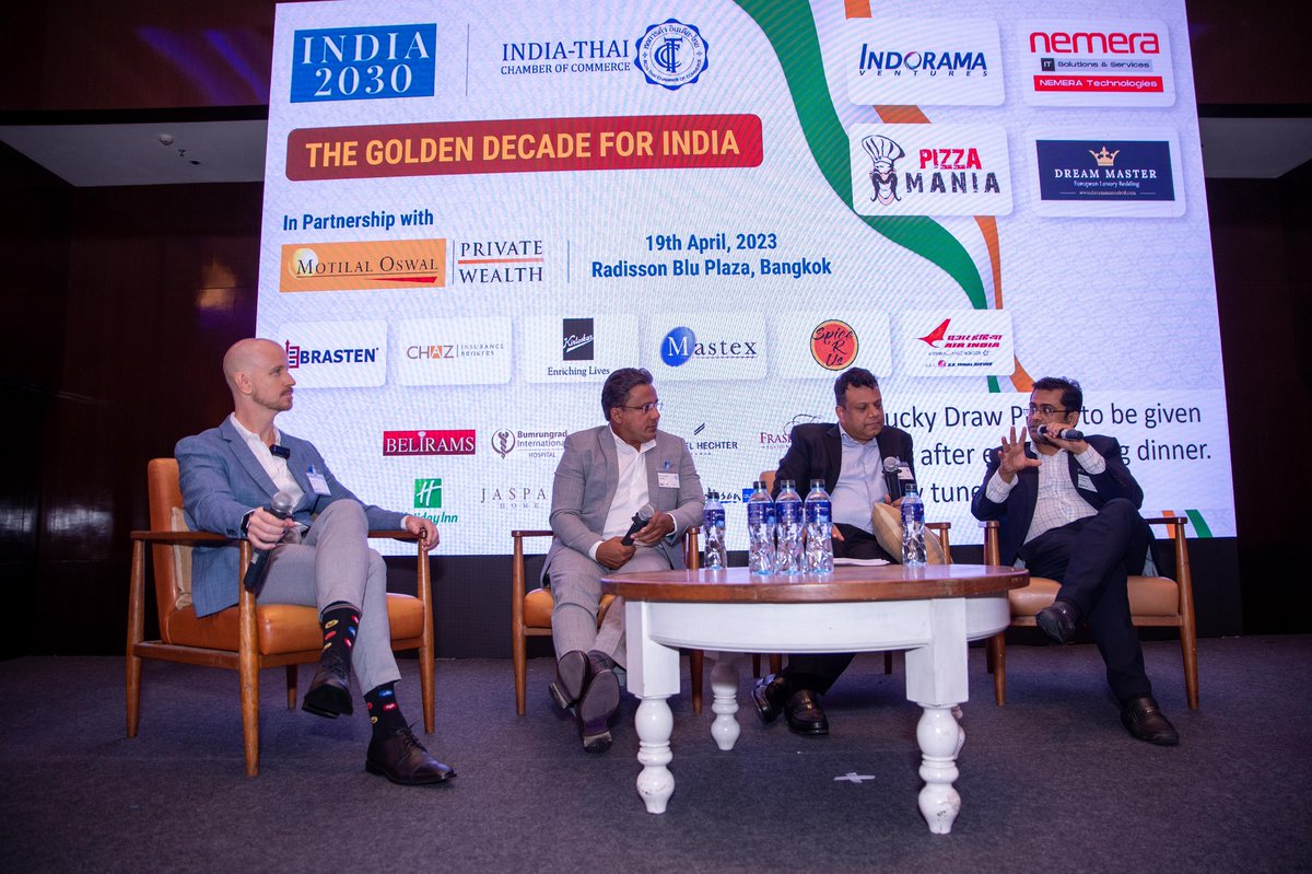 MotilalOswalPW's tweet photo. #WinningWithKnowledge
MOPW in partnership with @ITCCBKK, organized an insightful panel discussion on India’s Golden Decade in #Bangkok. The Ambassador of India to Thailand @nageshsinghIFS graced the event with his presence.
#MotilalOswal #WealthManagement https://t.co/RLGxknx4YV