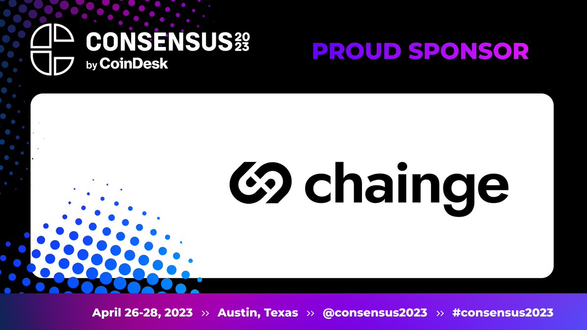 FinanceChainge's tweet photo. 🚀 #Consensus2023 here we come! 

We are proud to sponsor @CoinDesk’s Consensus – the world’s largest gathering in crypto, Web3 and the metaverse. 

Who’s joining us?
 
Use code 𝗖𝗵𝗮𝗶𝗻𝗴𝗲𝗙𝗶𝗻𝗮𝗻𝗰𝗲𝗖𝟮𝟯 for 25% off tickets: https://t.co/vfrVlXZM4L https://t.co/RRmLCE2r3Y