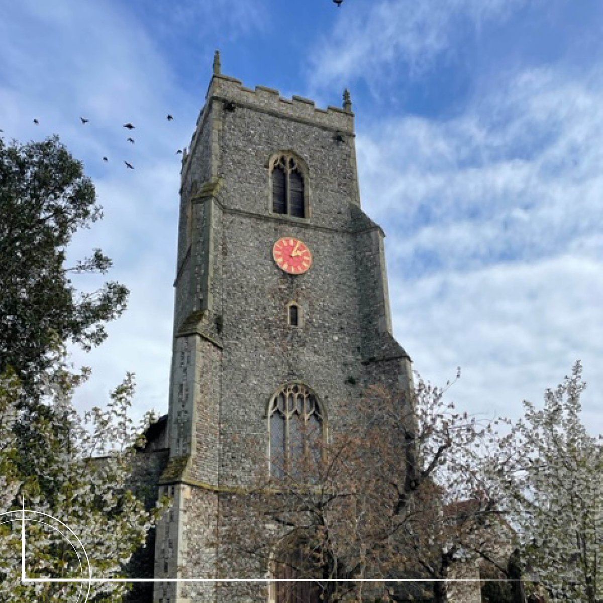 SMichlmayr's tweet image. #throwbackthursday Simon recently visited Brancaster to repair this church clock and even the birds came out to view the unique coloured dial 🙌🌤️ #towerclockrepair #churchclock #dialrestoration #brancaster #clockrepair