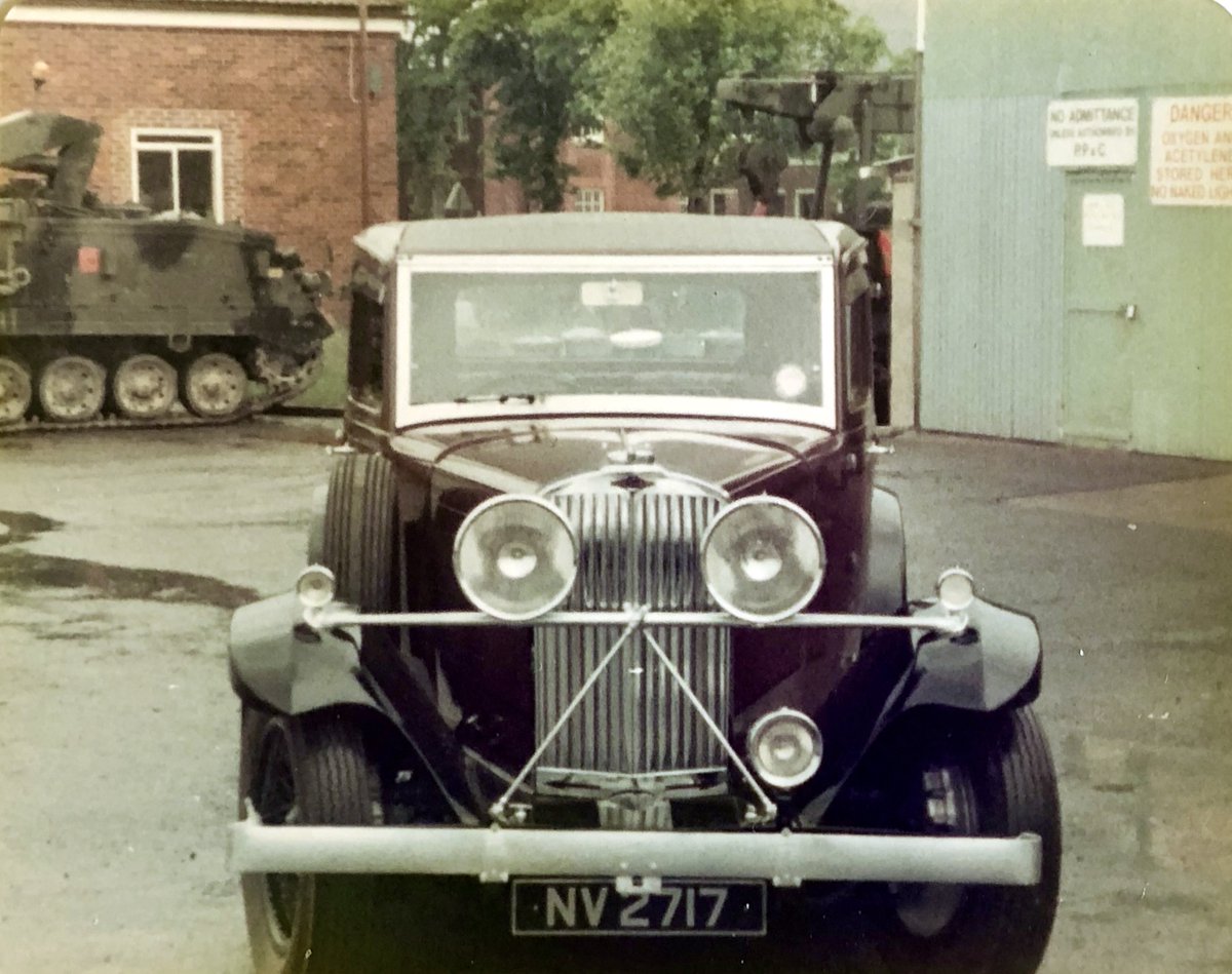 v8oholic's tweet photo. Mid 1980s, when my dad took his 1933 Talbot to work. Long before the 1990s repaint to red and black. Bonus FD Victor 2000 auto content too 😀 #TalbotThursday 🏁 https://t.co/WhK27xqj6F