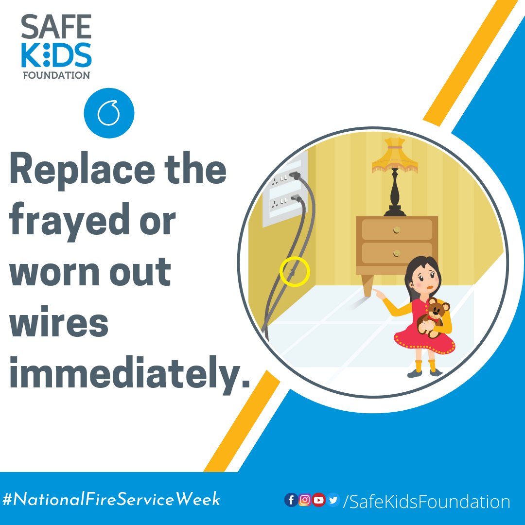 #SafetyTip 3 - Replace the frayed or worn out wires immediately.
#nationalfireserviceweek #nationalfireserviceday #fireserviceweek2023 #BePreparedBeSafe #fireevacuation #firesafety #safety #firefighters #firefighting #MaharashtraFireService #PMC #pune  #ElectricalSafetyTips