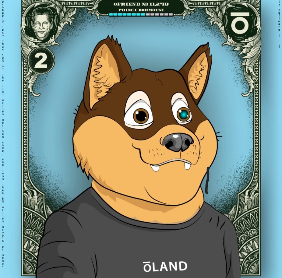This is Prince Dormouse. Don't sleep on the Ocular Implant W/D82 &amp; the WAGMI Ōland T-shirt. Only 1% of #Ōfriend's have these traits. 🔥🟥🟩🟨🔥 <a href="/overlinenetwork/">ōCash by Overline</a> <a href="/pmccmc/">Patrick McConlogue</a> <a href="/CraigBWeisman/">Craig Weisman</a> @OverlineHub