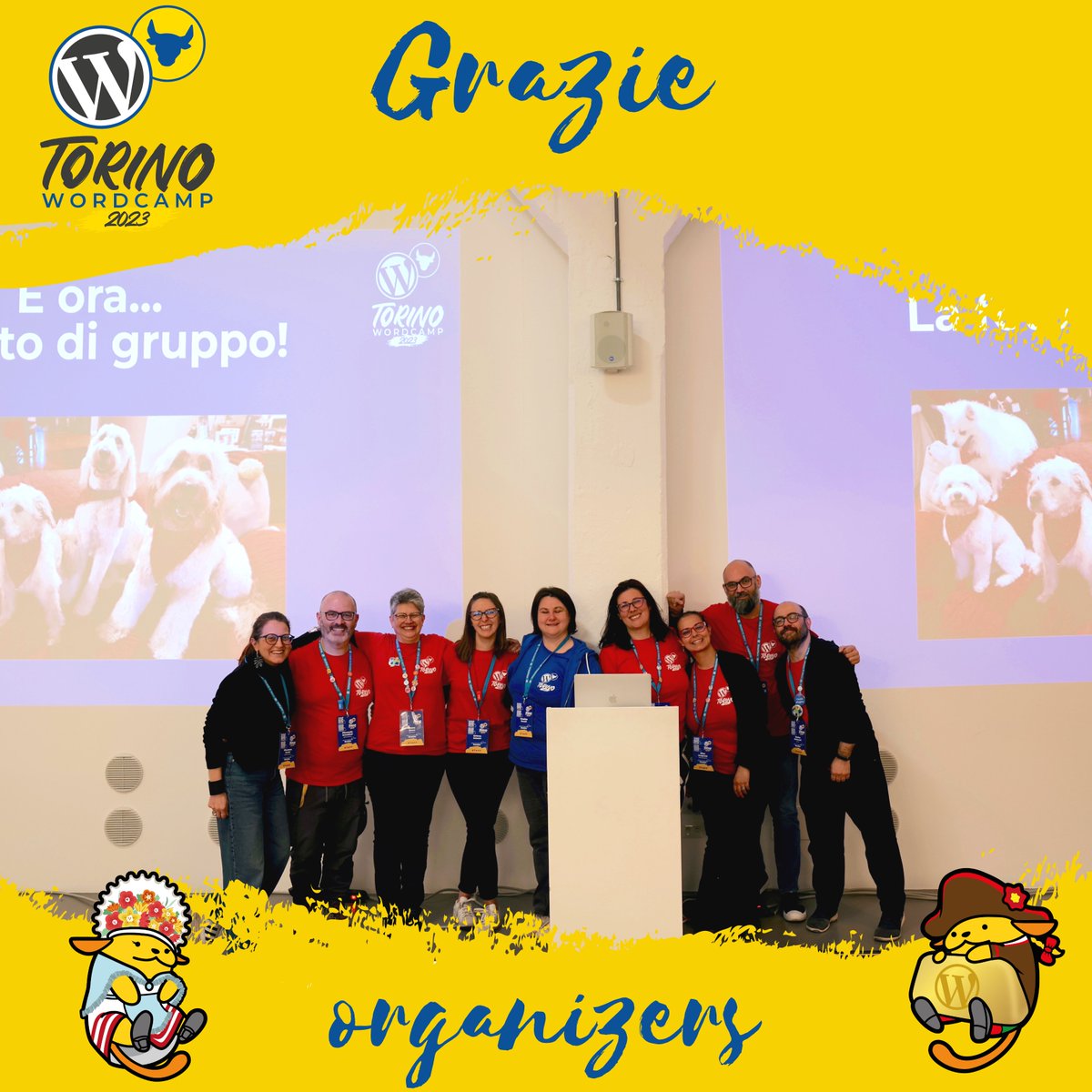 WordCampTRN's tweet photo. GRAZIE - È stato un quinto compleanno indimenticabile 🤩Un WordCamp così speciale sarebbe stato impossibile senza di voi, organizers
💙 💛
#WCTRN #WCTRN2023 #WCTRN23 https://t.co/YrBhFOgh3V