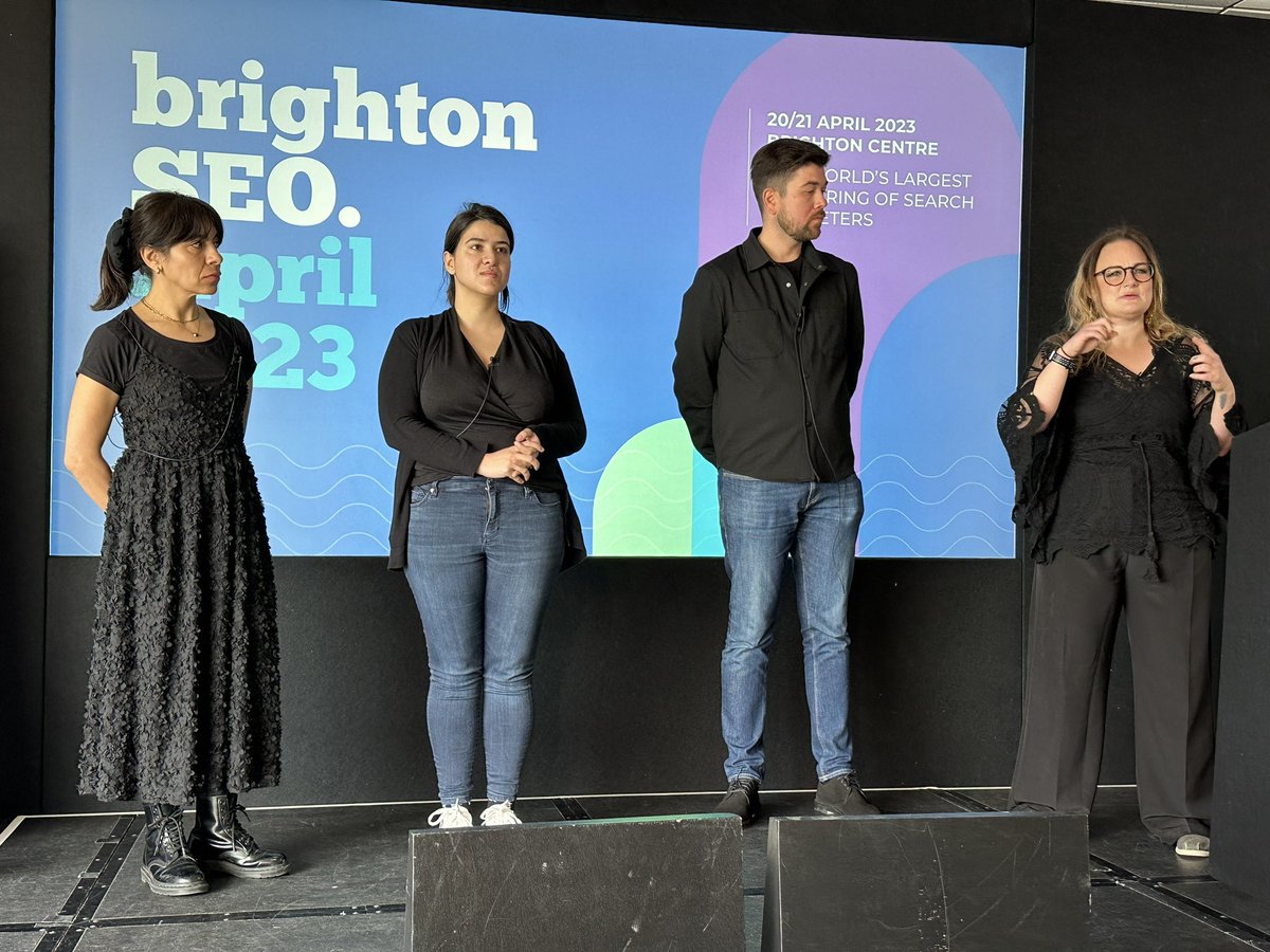 sergey_lesnikov's tweet photo. Well that was a blast, thank you @LidiaInfanteM @CloudyOShea for amazing talk at @brightonseo #BrightonSEO https://t.co/qqlKVQGMIC