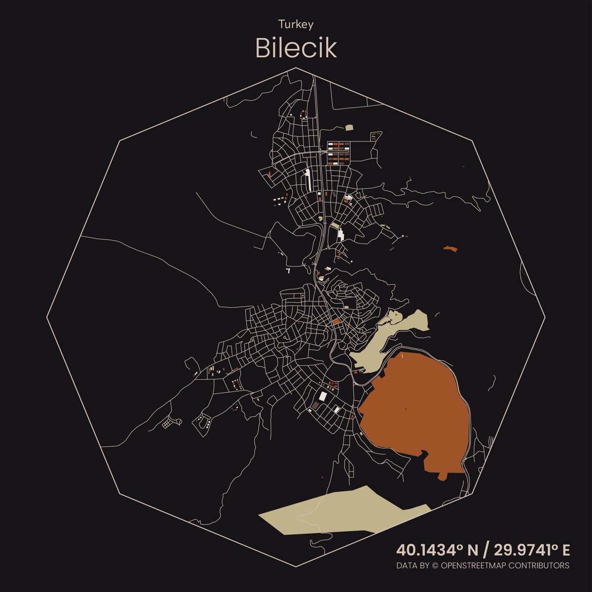 naimcinar's tweet photo. Bayramda gidilecek lokasyon bilgisi. Küçük kırmızı kare ev. #Bilecik (made with #RStats #OpenStreetMap #rcityviews &amp; ev için #AdobeIllustrator ile küçük bir dokunuş.) https://t.co/bEJdHtTPos