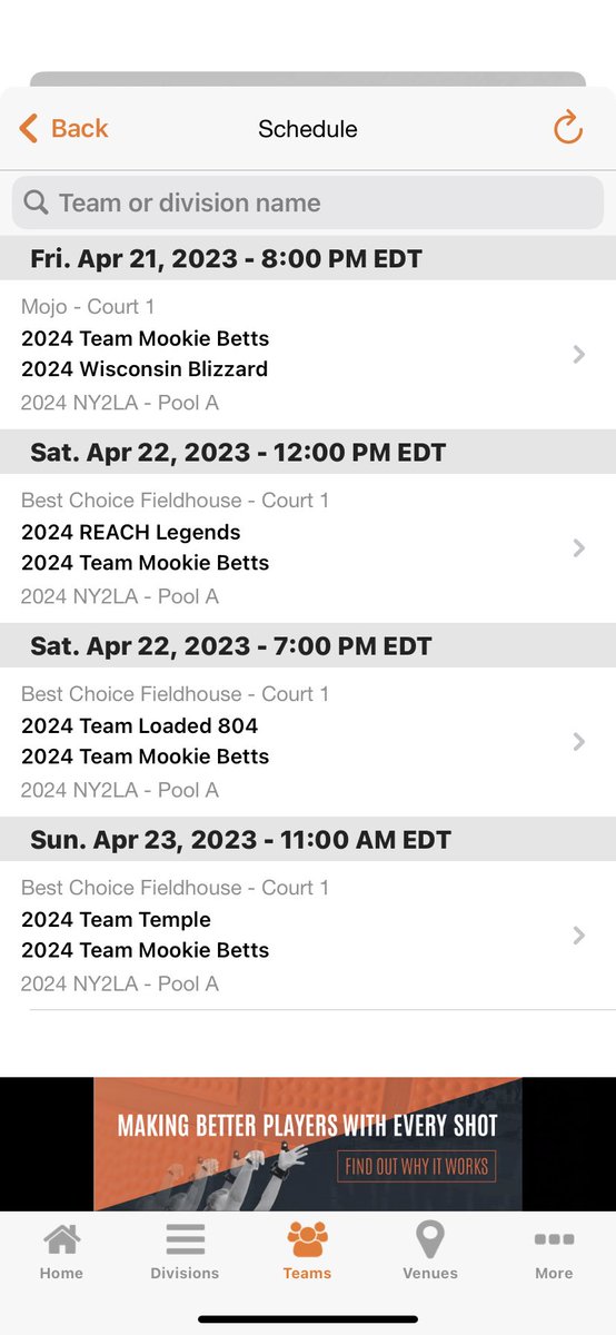 Schedule for this weekend
Indianapolis, IN
Spring Extravaganza