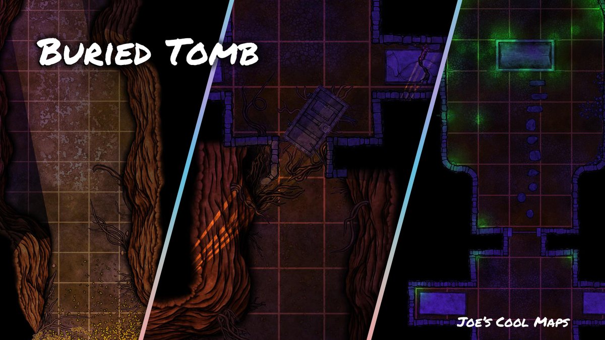 FINALFORMSart's tweet photo. Cool, free maps:
π³ Cabin in the Woods π³ 50x45 NEW!!!
βοΈ The Mine βοΈ 70x48
π Buried Tomb π 29x33
π Shroom Cave π 27x27
https://t.co/8djxQUki9a
Follow me for more cool maps. 120 dpi #TTRPG & #DnD #Battlemaps
(Yes, free maps π₯΅π₯΅ ) https://t.co/J7pEUndYTP