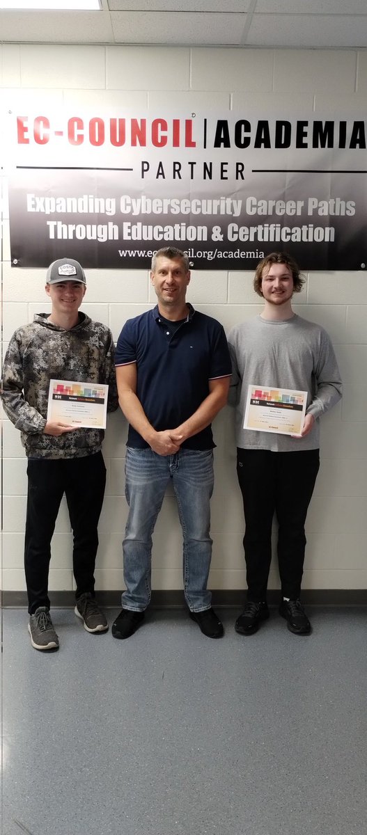 langeb75's tweet photo. Brady and Whitten are Network Defense Certified! Proud of all my students who are preparing for Industry Standard Certifications.
@glbluedevils #glcshs #glcstech https://t.co/2ZIuyUANLB