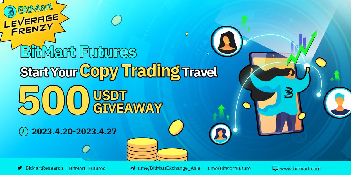 BitMartResearch's tweet photo. 💸Leverage Frenzy💸
💰Start your Copy Trading Travel, and choose any trader you trust!

👉Trade now:https://t.co/B8S1T55F7z
🎁Prize Pool: 500 USDT

🙌Rules
🔹Follow @BitMartResearch&amp; @BitMart_Futures
🔹RT &amp; Tag 3 frds
🔹Join https://t.co/2Ct0IlNidd
🔹Fill https://t.co/eSnIIdzRGj https://t.co/Ky7wgoeOBC