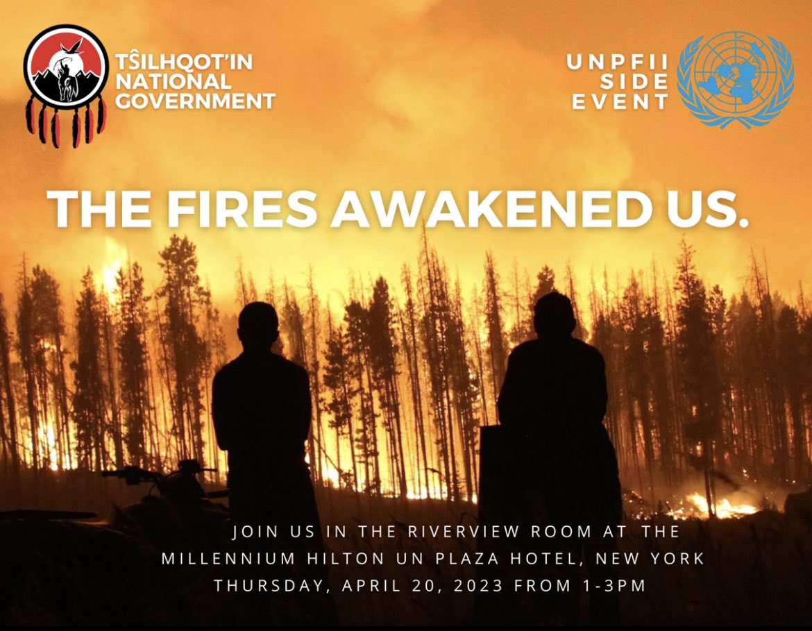 Tŝilhqot'in National Government (@tsilhqotin) on Twitter photo ‼️Today ‼️ Side Event at #UNPFII @milleniumHilton UN Plaza Hotel at 1pm. Floor 28. We will have people directing the way from reception. #WeAreIndigenous ‼️Today ‼️ Side Event at #UNPFII @milleniumHilton UN Plaza Hotel at 1pm. Floor 28. We will have people directing the way from reception. #WeAreIndigenous