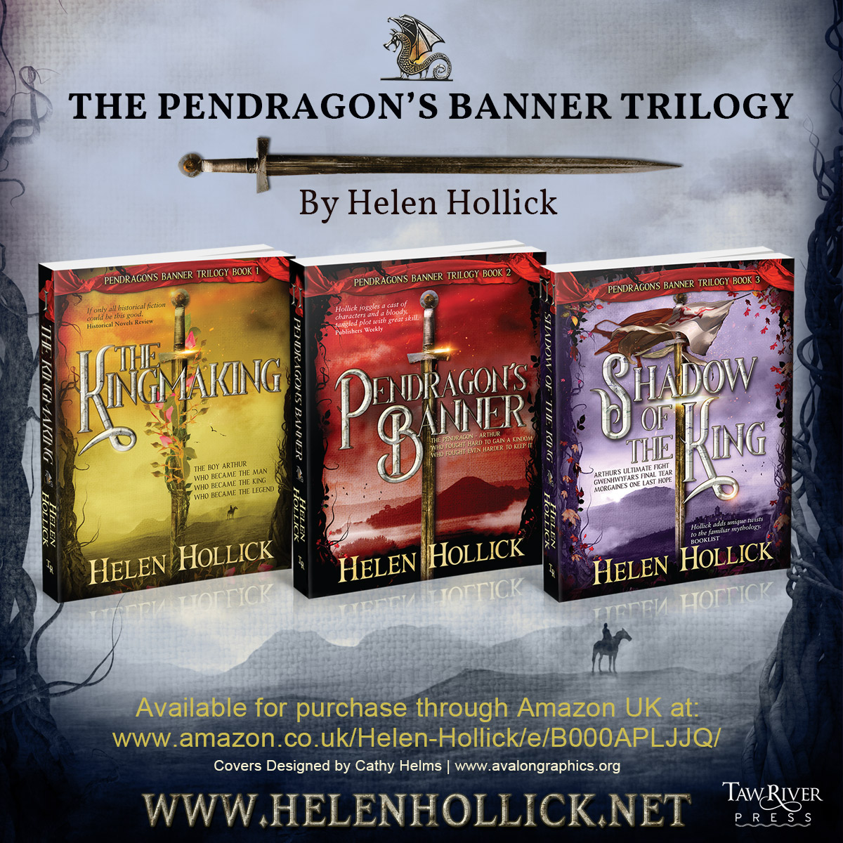 HelenHollick's tweet photo. The wonderful @ElizStJohn is hosting my #PendragonsBanner #Trilogy #celebration today - and my version of the Tale of the Loathly Lady... #KingArthur #PostRomanBritain #HistoricalFiction #BookPromo https://t.co/focpEVhaxT https://t.co/8qoSv7UDtK