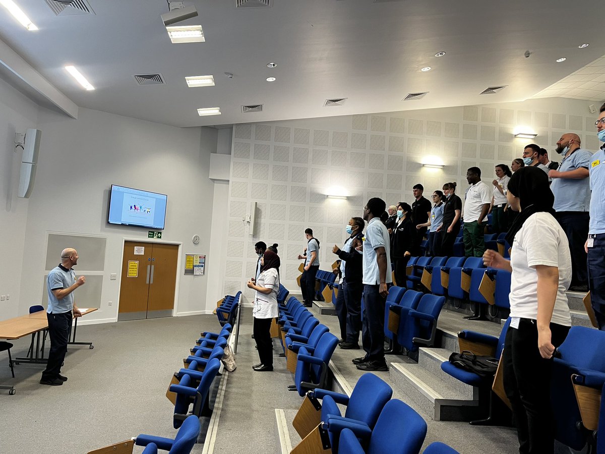 Jacquih0lmes's tweet photo. Thanks to the fabulous Paul &amp; Helen from MSK and Neuro-outpatients who delivered a great session to our Band 3 and 4 assistants on the benefits of exercise classes and how to deliver group classes! 👏🏼 thank you 💙 https://t.co/5MleezMmkh