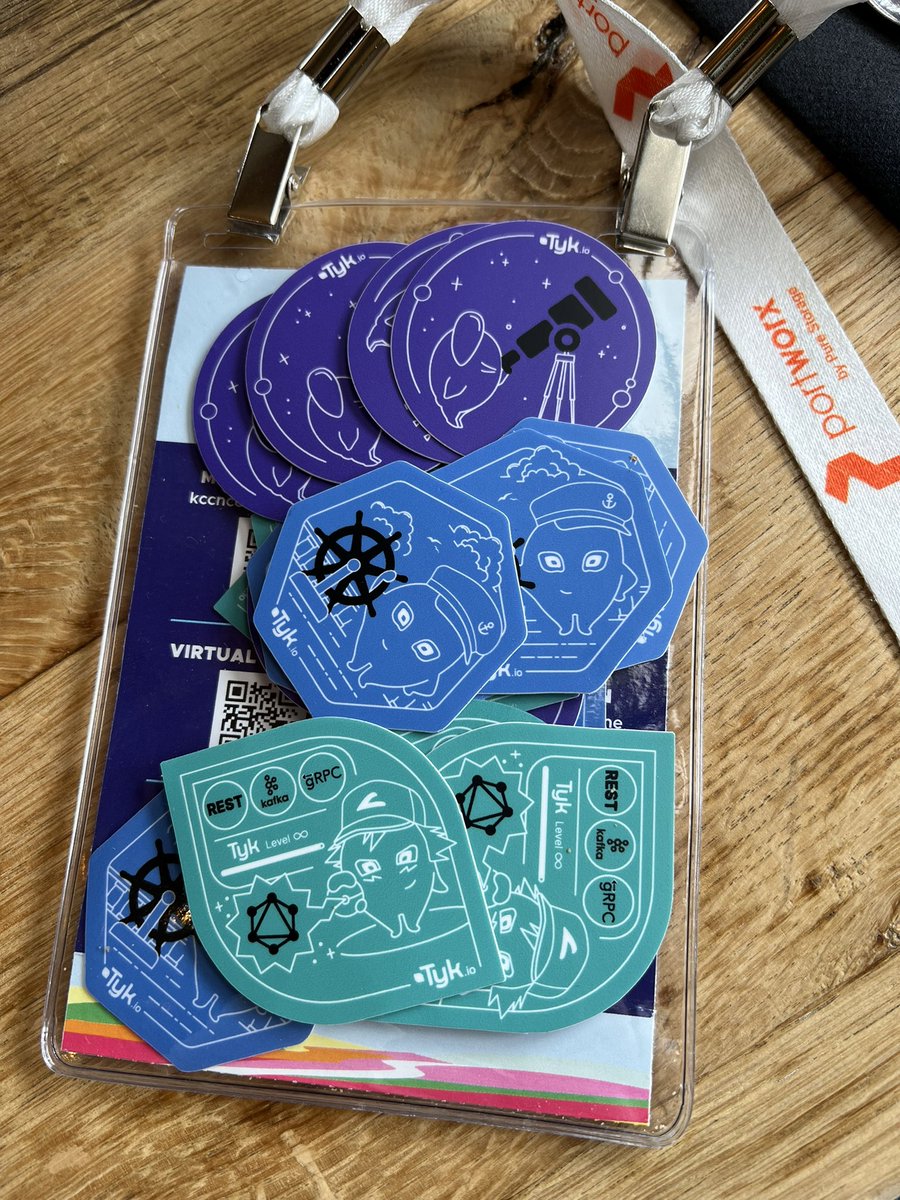 Which one do you prefer? 👀
#KubeCon #stickers 
—> reach out to <a href="/SonjaChevre/">Sonja</a> to get yours