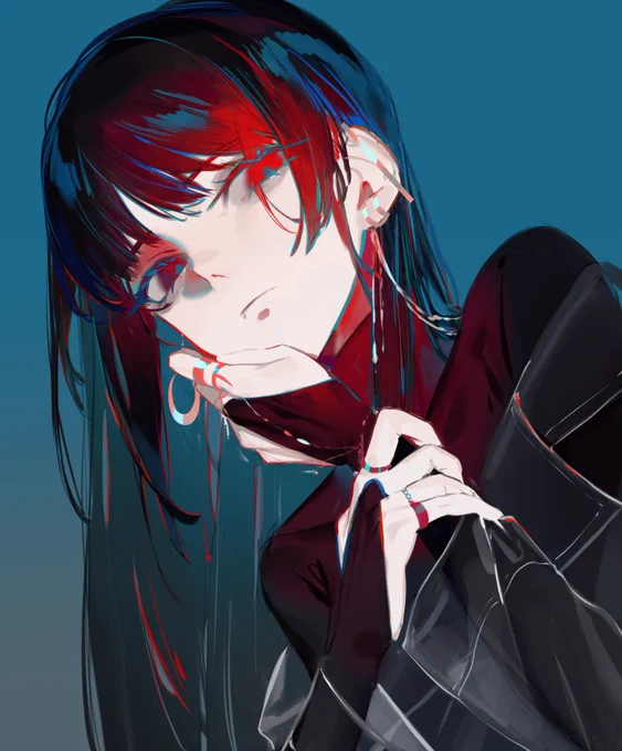 青と赤 #再掲したらフォロワーが増えるらしい 
