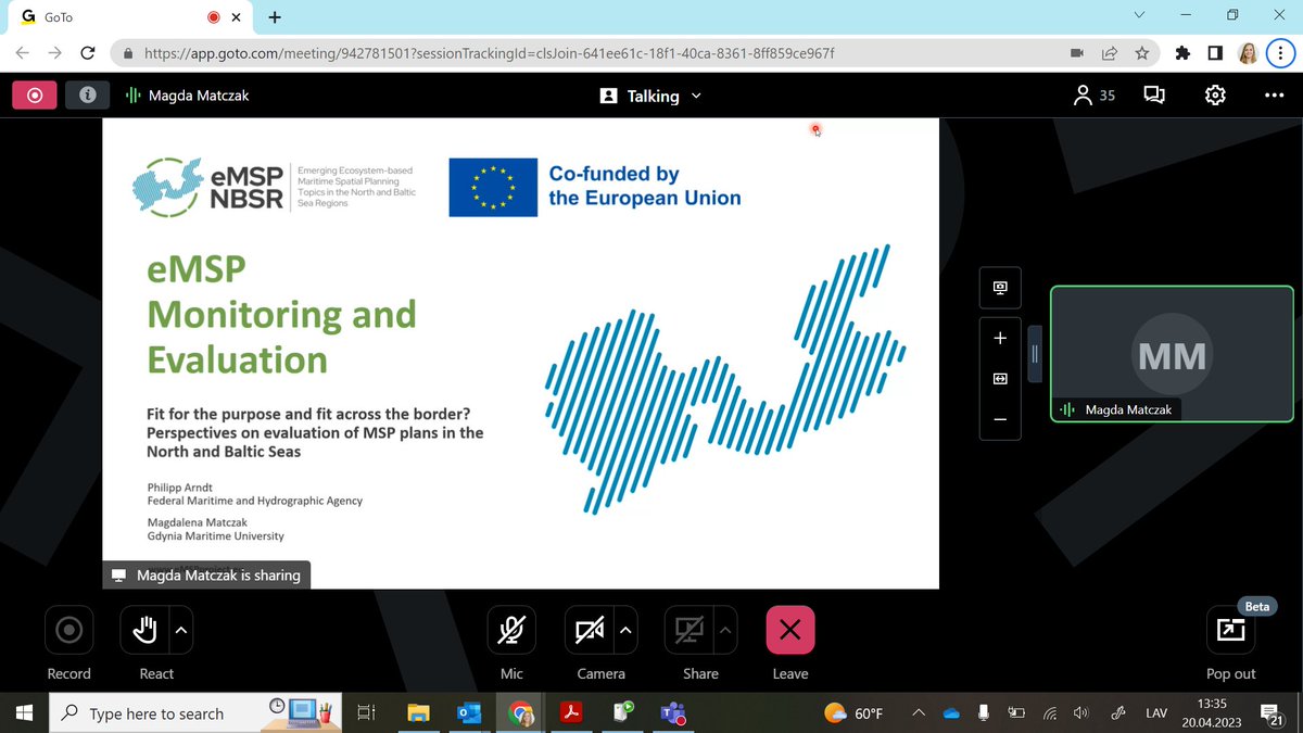 eMSPproject's tweet photo. Great to join also day 2👍and share on #MonitoringAndEvaluation phase of an #MSP process and discoveries from work done in @eMSPproject 👉plan effectiveness, fast-track for monitoring and evaluation, coherence across the borders and much more!
#EUGreenDeal #ClimateChangeIssues https://t.co/aJUYhxolF8