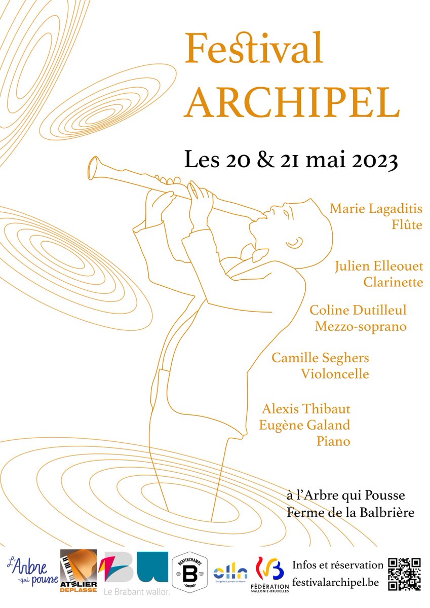 CamilleSeghers's tweet photo. Bientôt! #festivalarchipel #maïeusiqueAsbl #festival #music #classicalmusic #chambermusic #belgiansmusicians #2dedition #flute #clarinet #cello #piano #voice #soon @Ottignies @larbrequipousse https://t.co/lLZmnHFI4q