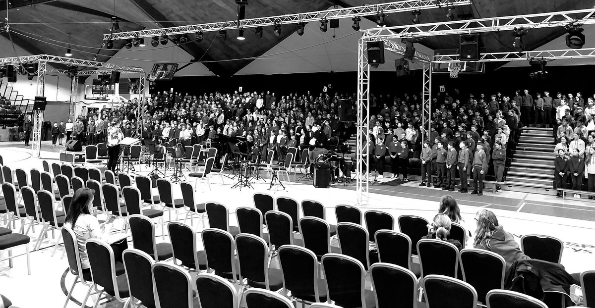 Final NCC rehearsal in full swing here at the National Basketball Arena. Roll on tomorrow night at 8pm!  <a href="/ChoirNCC/">NCC</a>
