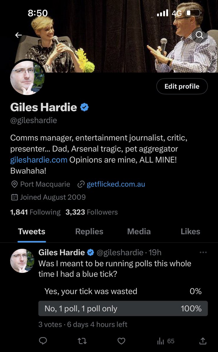 Blue canary tick in the outlet by the name and tag, who watches over me… farewell (I assume). You’ve prompted many chats… 99% of which began “Why do YOU have a blue tick?”!