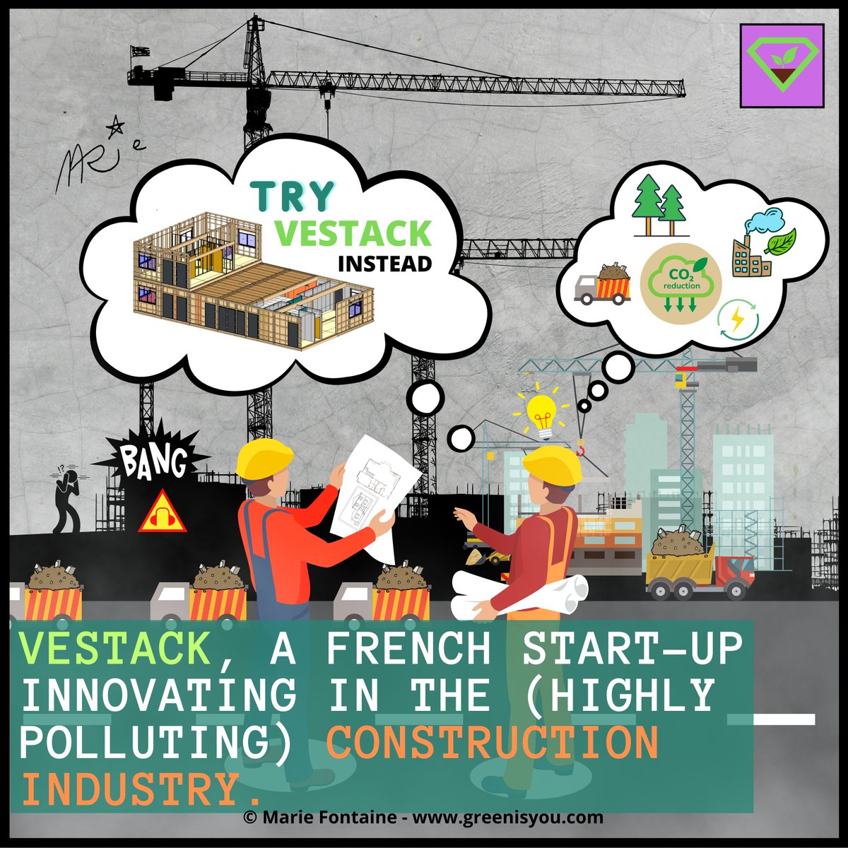 Green_isYou's tweet image. 🇫🇷♻️ Vestack, a French start-up reducing buildings' carbon footprint with bio-based materials. 🌿🐄 Cutting CO2 emissions by 60% without extra costs! 🌇🌱 #Vestack #EcoFriendly #SustainableConstruction #ClimateChange #Biomass #PassiveBuildings More there: tinyurl.com/29j7vkn5