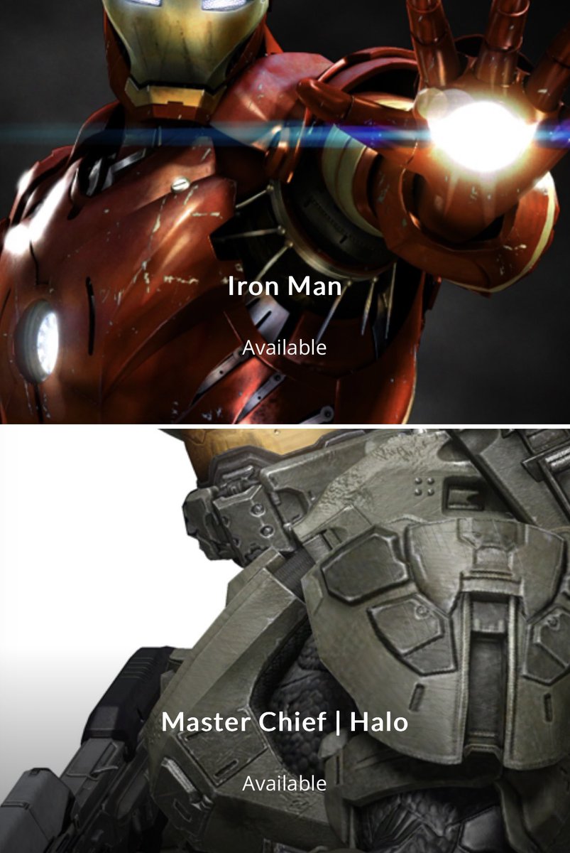 SethrosPromos's tweet photo. This website is pretty sweet! You can customize your own iron man or master chief suit! There is also more suits coming! Link below!👇🏼

https://t.co/iBJVtS3RhN

#IronMan #masterchief #Halo #gaming #marvel #MarvelComics #tonystark #420day https://t.co/R5nCpL4O0m