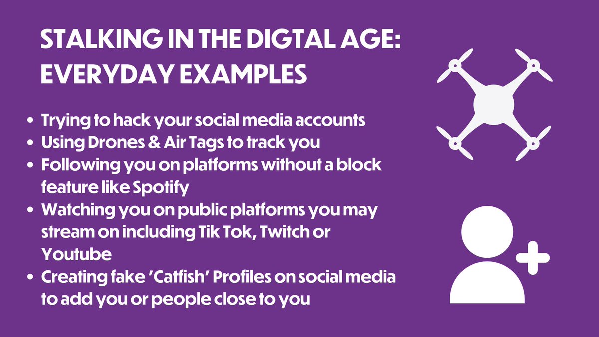 Thank you for following our channels this week as we highlighted Stalking Awareness Week.
If you have experienced any of these behaviours, please know support is available and that this behaviour is never acceptable.
For info on support available visit: womensaidni.org