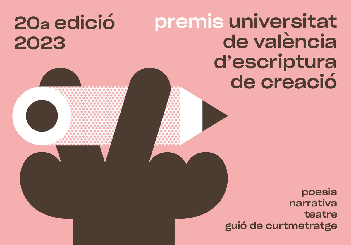 SediUV's tweet photo. 𝐔́𝐋𝐓𝐈𝐌𝐒 𝐃𝐈𝐄𝐒! Estudiantat d'universitats públiques valencianes: fins al 25 d'abril podeu presentar els vostres textos de poesia, narrativa, teatre o guió als #PremisUV d'Escriptura!
🏆1000 € per a cada modalitat
📚Edició i publicació
➕info: https://t.co/fcqqSaLBnv https://t.co/4N9OajEzyV