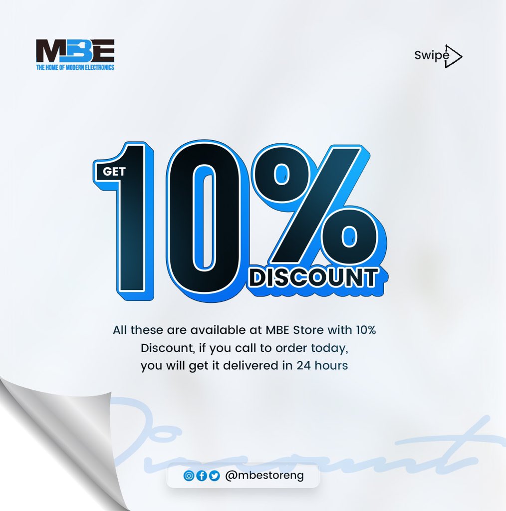 mbestoreng's tweet photo. Get new gadgets at unbeatable prices right now!π
#mbe #mbestore #discount #gadgets #electronics https://t.co/L4GPh9Dzq7