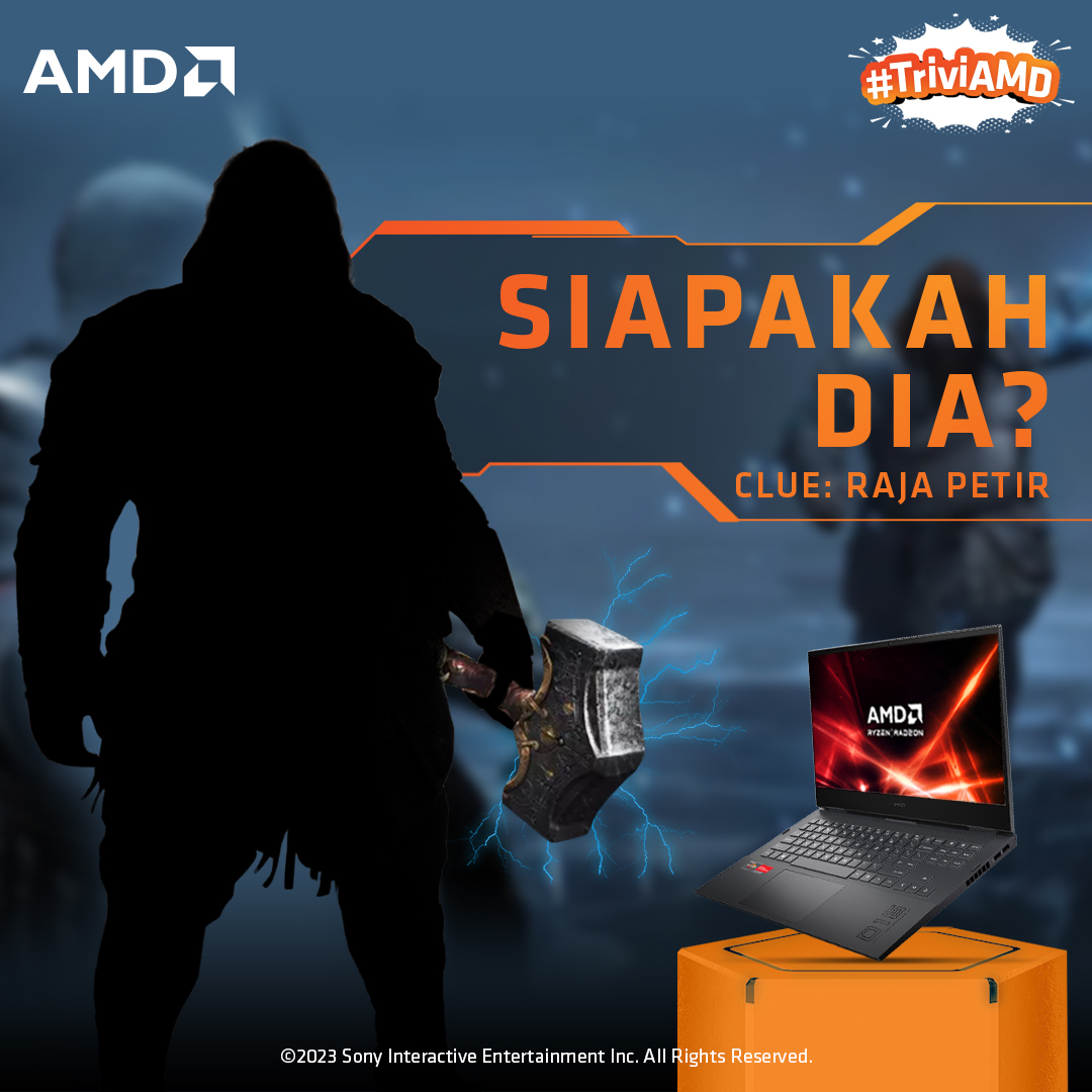 AMDers kenal ga nih sama karakter #TriviAMD satu ini?

Dengan kekuatan palu petirnya, emang cukup susah ya buat dilawan. Yuk langsung jawab di kolom komentar kalau kamu tahu siapa dia!

#AMDRyzen