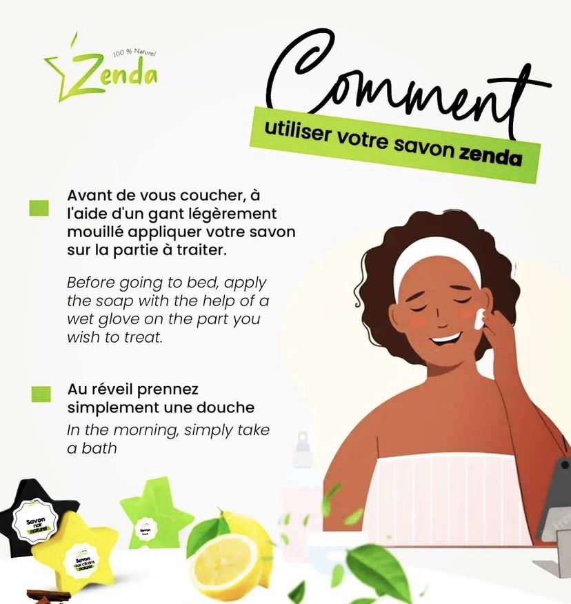 Zendadistrib's tweet image. Comment utiliser votre savon
Avant de vous coucher, appliquez à l'aide d'un gant votre savon #Zenda sur la partie à #traiter: #quinto #bouton
#dartre #vergeture #acné #corocoro ...

Le matin prenez simplement votre douche et laissez votre
beau ravonner 

RT POUR PASSER L’INFO 🙏🏽