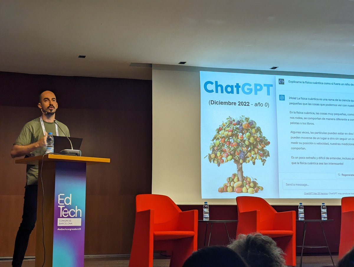 difusion_ele's tweet photo. 🤖 Esta mañana hemos estado en #EdTechCongressBcn escuchando a @DotCSV. "Enseñar en tiempos de IA: ¿Aliada o Enemiga?"

¡Estamos muy atentos a todas las novedades en IA para incorporarlas a nuestro sector!

#ELE 
#ComunidadDifusión https://t.co/omweLngIuw
