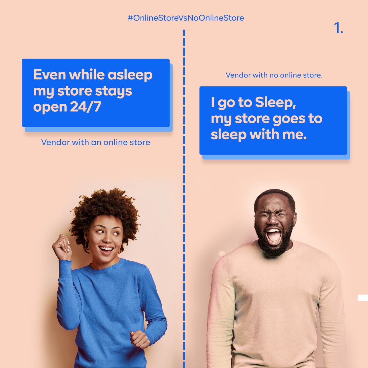 Don't worry about closing time when you have an online store.

Your business stays up 24/7, even when you're catching Z's. 😴 The party never stops! 🎉💰

#onlinestore #ecommerce