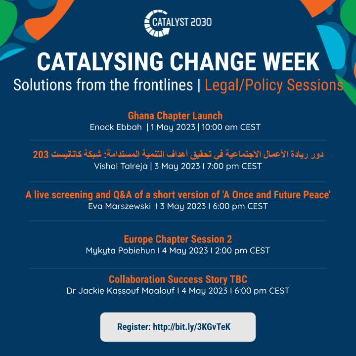 Catalyst_2030's tweet image. Join sessions on #Legal #Policy matters during #CatalysingChangeWeek2023 (1-5 May) 🌎🌍🌏
Register: catalyst2030.net/ccw-events/?_f…
Sign up to 250+ sessions: catalyst2030.info/CCWEvents
@Catalyst_2030 #Social #entrepreneurs #CCW2023