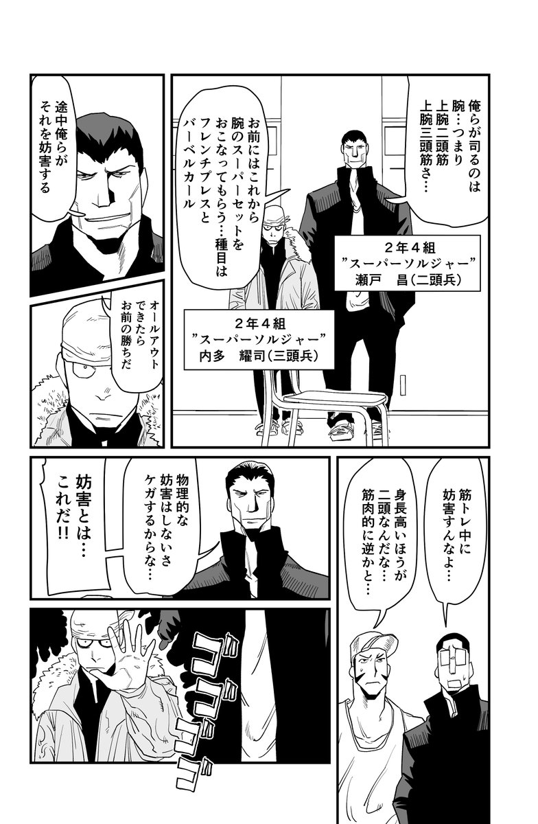 筋トレ不良学園能力バトル漫画です(2/2) 