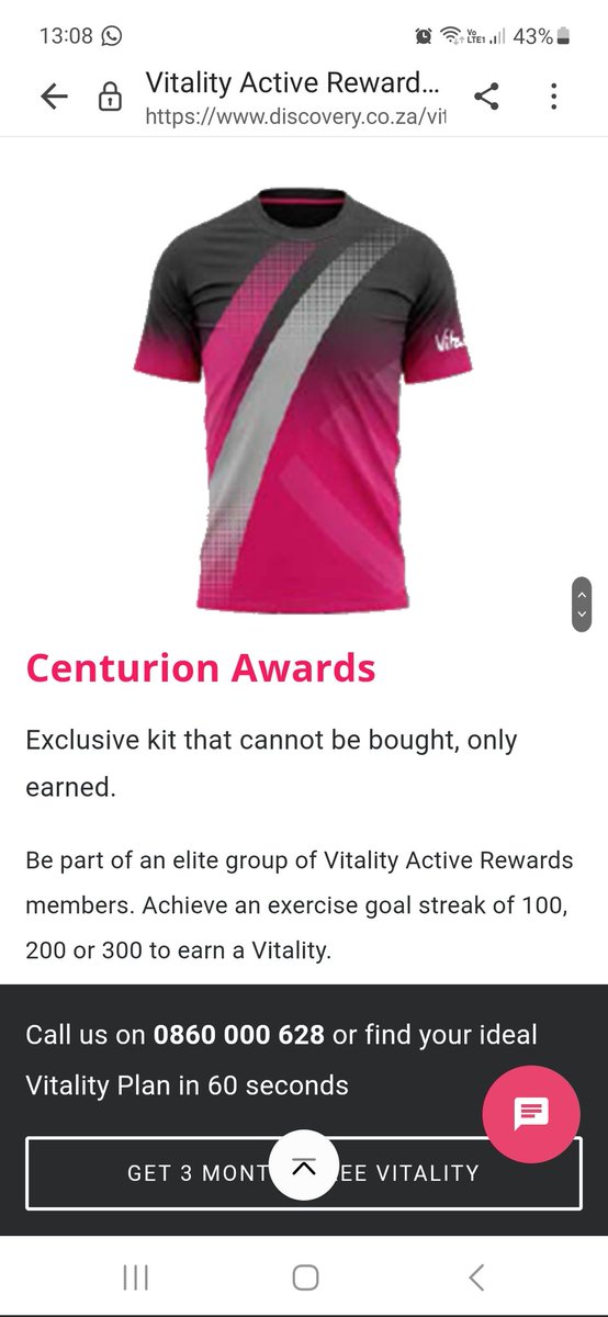 CarliChait's tweet photo. @Discovery_SA HI Discovery. I've hit a goal streak of 155... yet I haven't been given one of these shirts? Seems there's some hidden t&amp;cs here.... https://t.co/jx733ocoWo