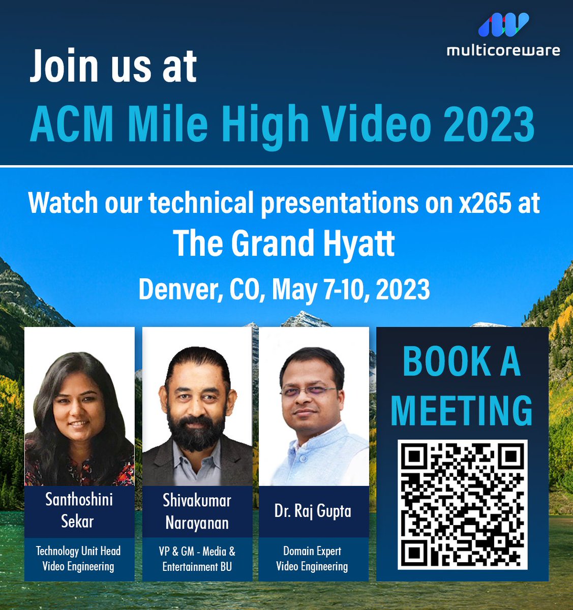 MulticoreWare's tweet image. The MulticoreWare team, along with Alex Giladi &amp;amp; Dan Grois from Comcast will be presenting two papers at Mile High Video 2023 in Colorado.

Schedule a meeting with us: calendly.com/sathyapriya/mi…

#MileHighVideo #VideoInnovations #videoencoder #x265 #opensource #codec