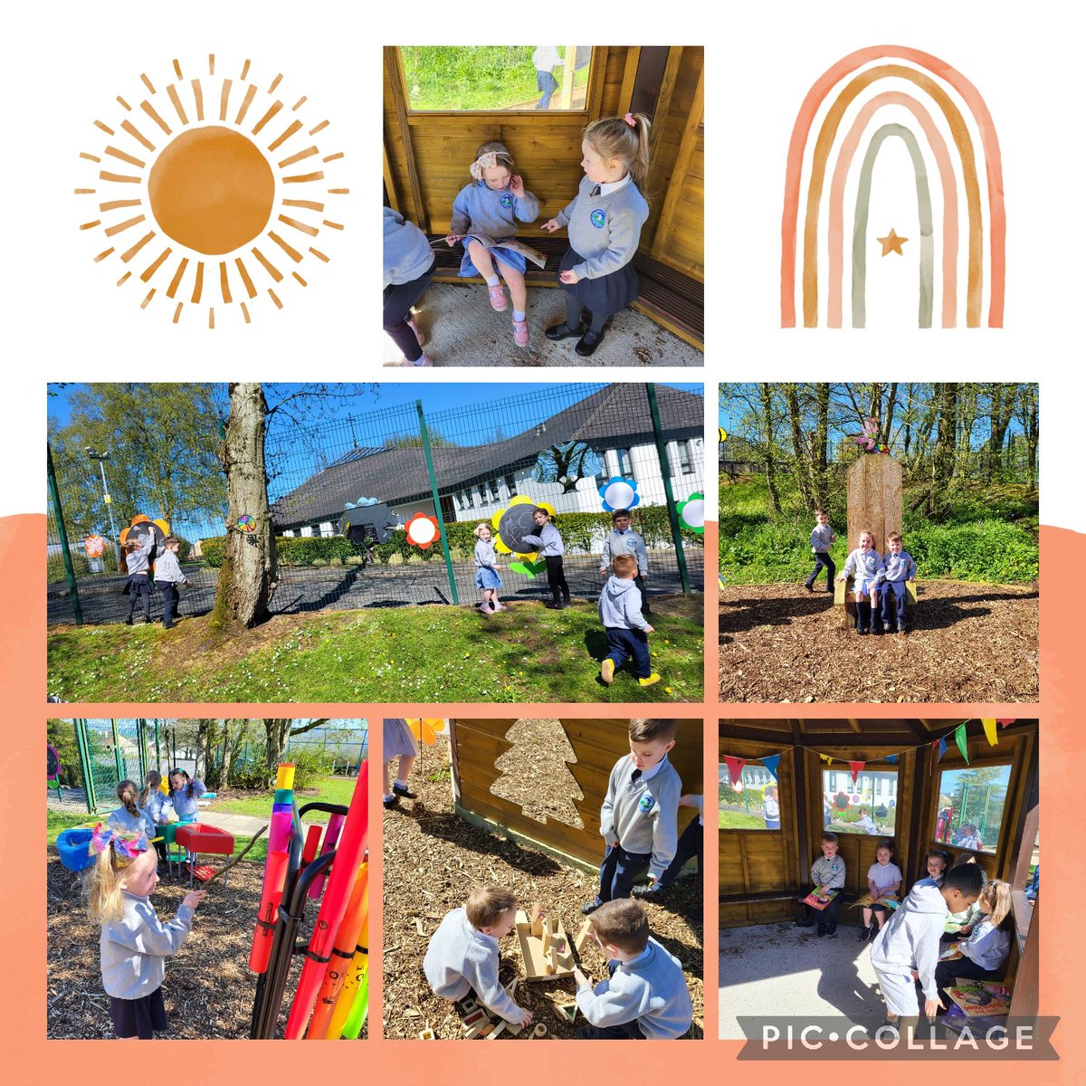 Mrs McLaughlin's Year 1 class having plenty of learning and fun in the sun today!