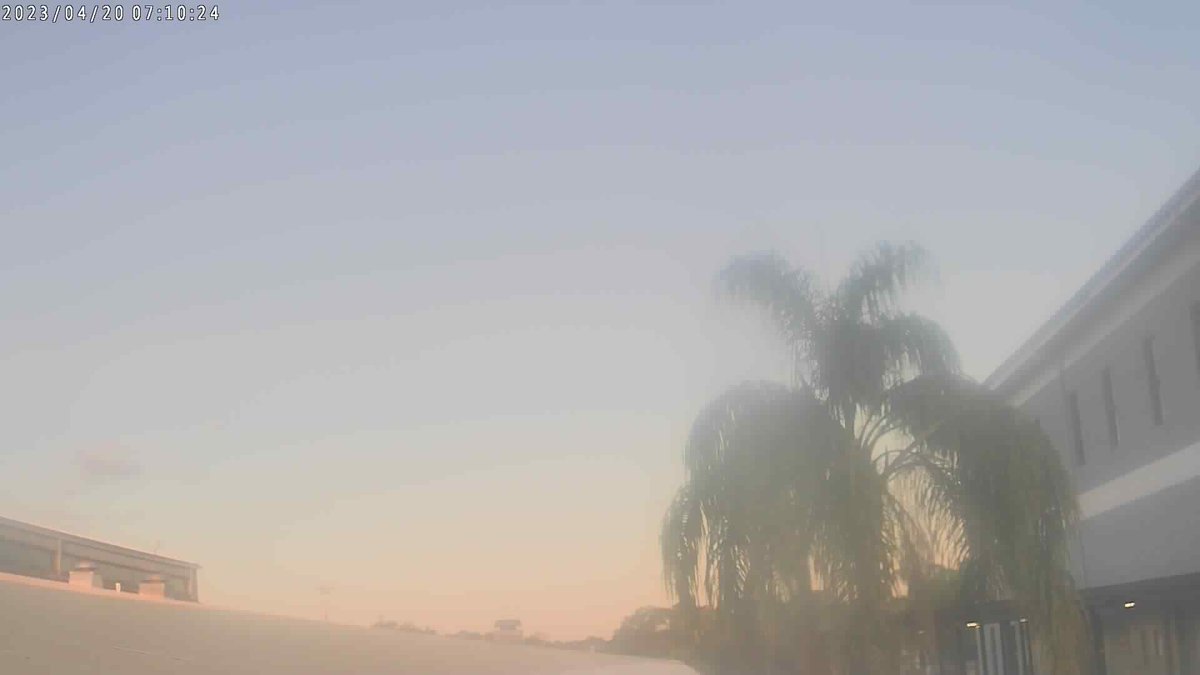 Lake Mary Preparatory School at sunrise and it's 60.9 F.