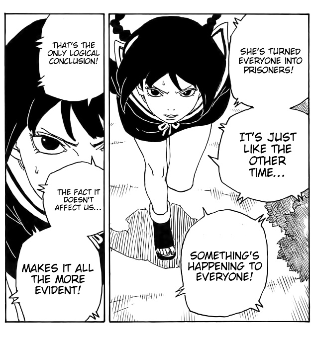 clsrep's tweet photo. Ikemoto getting full marks for these Sumire panels 

She just on fire 🔥

We need angry and stern looking Sumire more 😤

#SumireKakei #borutochapter80 https://t.co/83OWdHp8As