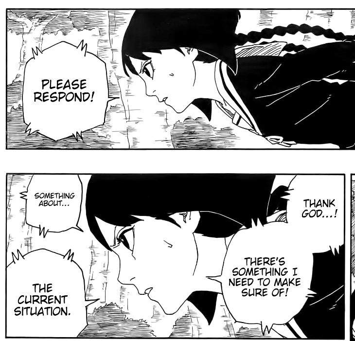 clsrep's tweet photo. Ikemoto getting full marks for these Sumire panels 

She just on fire 🔥

We need angry and stern looking Sumire more 😤

#SumireKakei #borutochapter80 https://t.co/83OWdHp8As