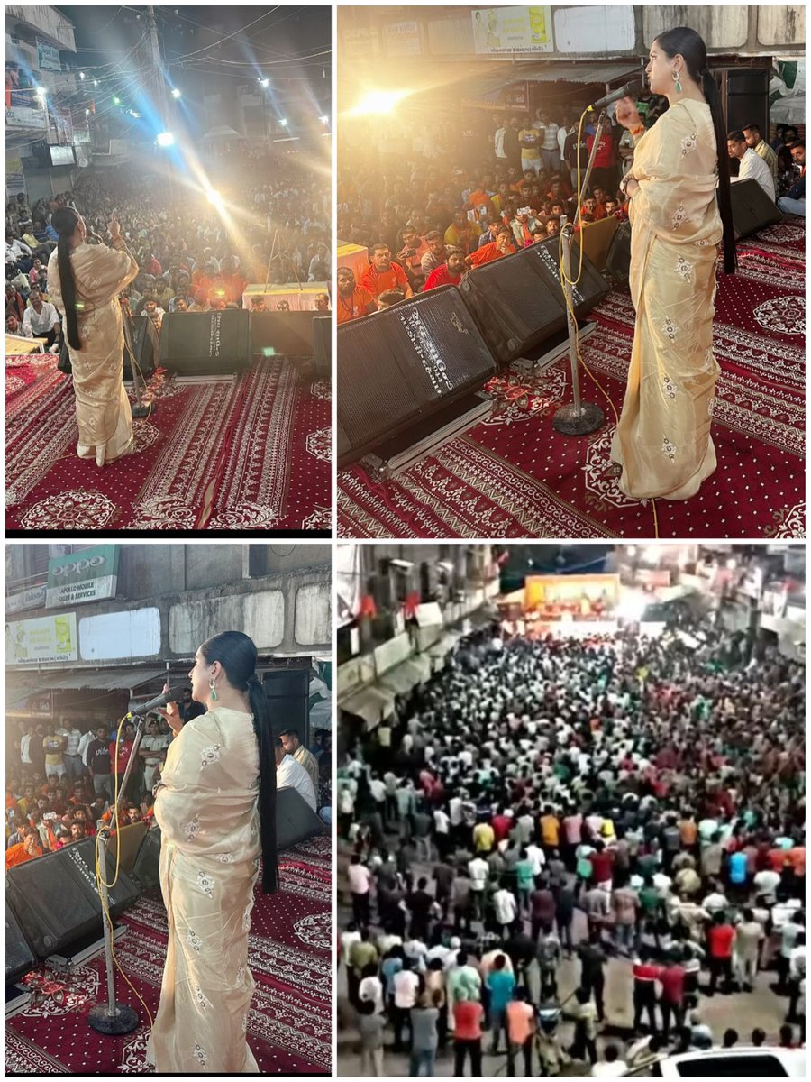 kajal_jaihind's tweet photo. जेल जाने से पहले कुछ कार्यक्रम गुजरात में किए थे मगर पोस्ट करने का समय ही नहीं मिला😷
गुजरात के कठलाल नगर में आयोजित धर्म सभा में सम्मिलित होने का सौभाग्य प्राप्त हुआ और हमारे भोले भाले हिंदू भाई बहनों को Gहादीयो के षडियंत्र से अवगत कराते हुए #लव_Gहाद #अवैध_क़ब्ज़ा और #धर्मांतरण के विषयों पर जागरूक करते हुए जातिवाद के भेदभाव को मिटाने तथा “हिंदू-हिंदू भाई-भाई” की एकता को मज़बूत करने का संकल्प दिलवाया…!! जय श्री राम🚩