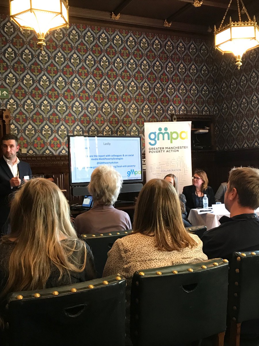 ⁦@GMPovertyAction⁩ ⁦<a href="/AndrewHWestern/">Andrew Western MP</a>⁩  Fantastic event at Westminster this afternoon and great to share insights and ideas with likeminded colleagues all committed to ending poverty across our communities. #AntiPovertyStrategies
