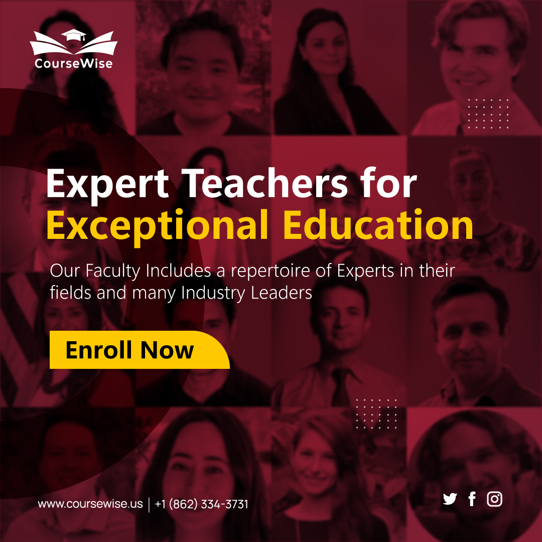 We believe that #exceptionaleducation starts with #exceptionalteachers. That's why our #faculty includes a repertoire of #experts in their fields and many #industryleaders. With their guidance and expertise, our #students receive a #worldclasseducation #expertmentors #coursewise