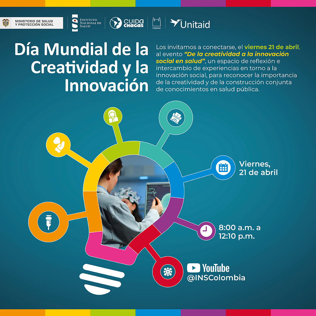 INSColombia's tweet photo. #Mañana #INSEnVivo Un nuevo #WebinarINS La innovación y la creatividad como herramientas para pensar soluciones distintas a problemas en salud pública. 💡💡
Para inscribirte ingresa aquí👇https://t.co/w2A5Df9tkd
Para conectarse vía Youtube @INSColombia 👇https://t.co/IzcKtoAGEu https://t.co/8V1ZlwRdAZ