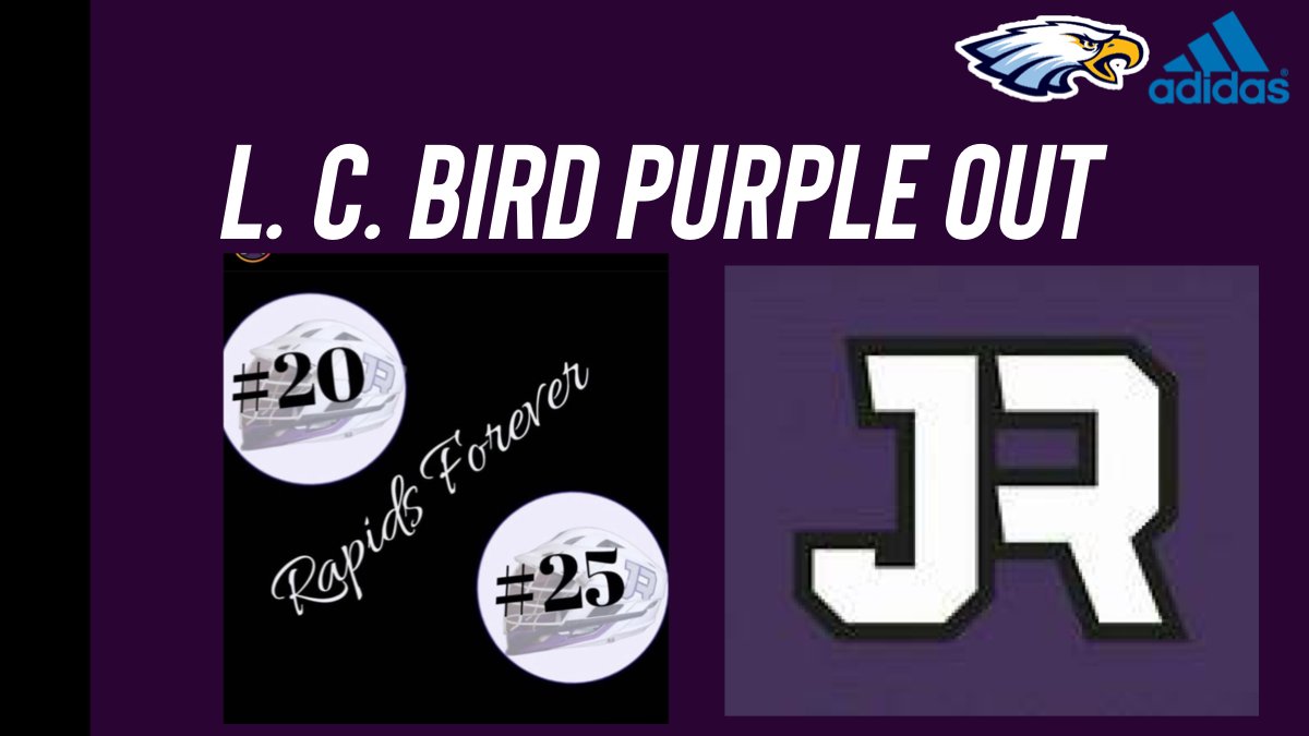 bird_athletics's tweet photo. In support of James River High School after their devastating loss of Two students last week L. C. Bird will have a purple out tomorrow April 21st to show our support to the community and the lacrosse team. https://t.co/HMKUvNg8MK