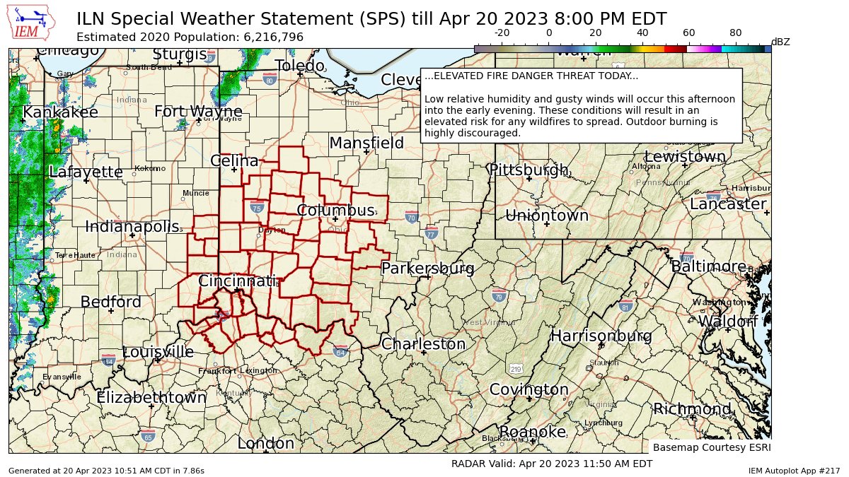 Dynamic Weather Agency LLC. Indiana on Twitter "ELEVATED FIRE DANGER THREAT TODAY for Dearborn