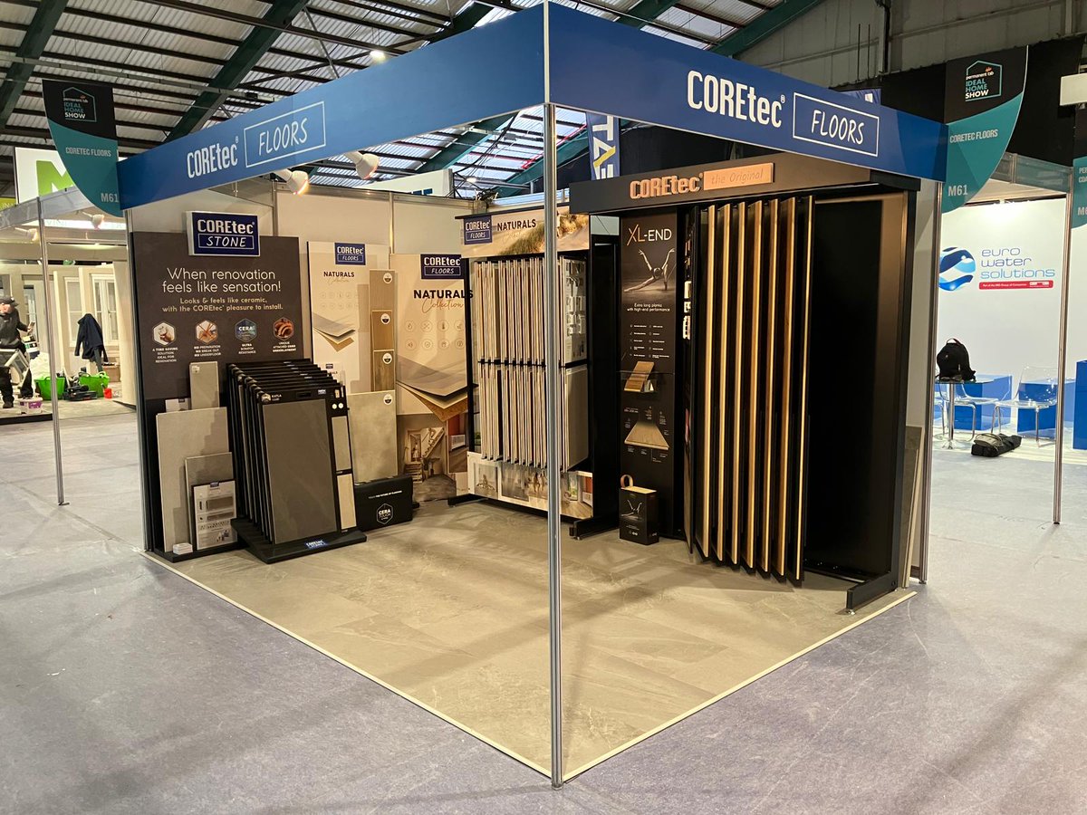 KieranO68453433's tweet image. COREtec are set up and ready for visitors to the stand at The Ideal Homes Exhibition. 
Starts tomorrow @10am . #idealhomes #coretec #multilayer