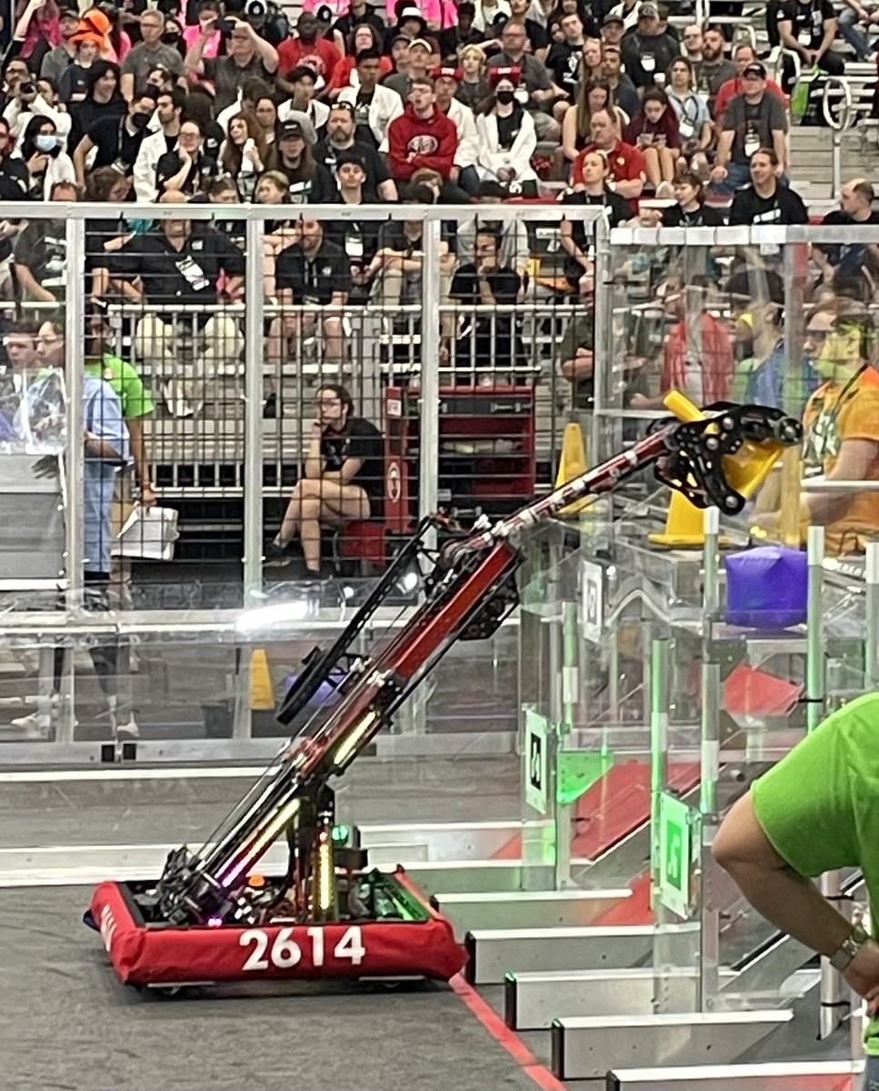 MARS_2614's tweet photo. Qualification matches for the FIRST Championship in Houston begin today, and MARS couldn't be more excited to be here. We're having a great time and can't wait to see what the next few days have in store! #frc #wv #FIRSTChamp @FIRSTweets https://t.co/DwSKS5xBS6