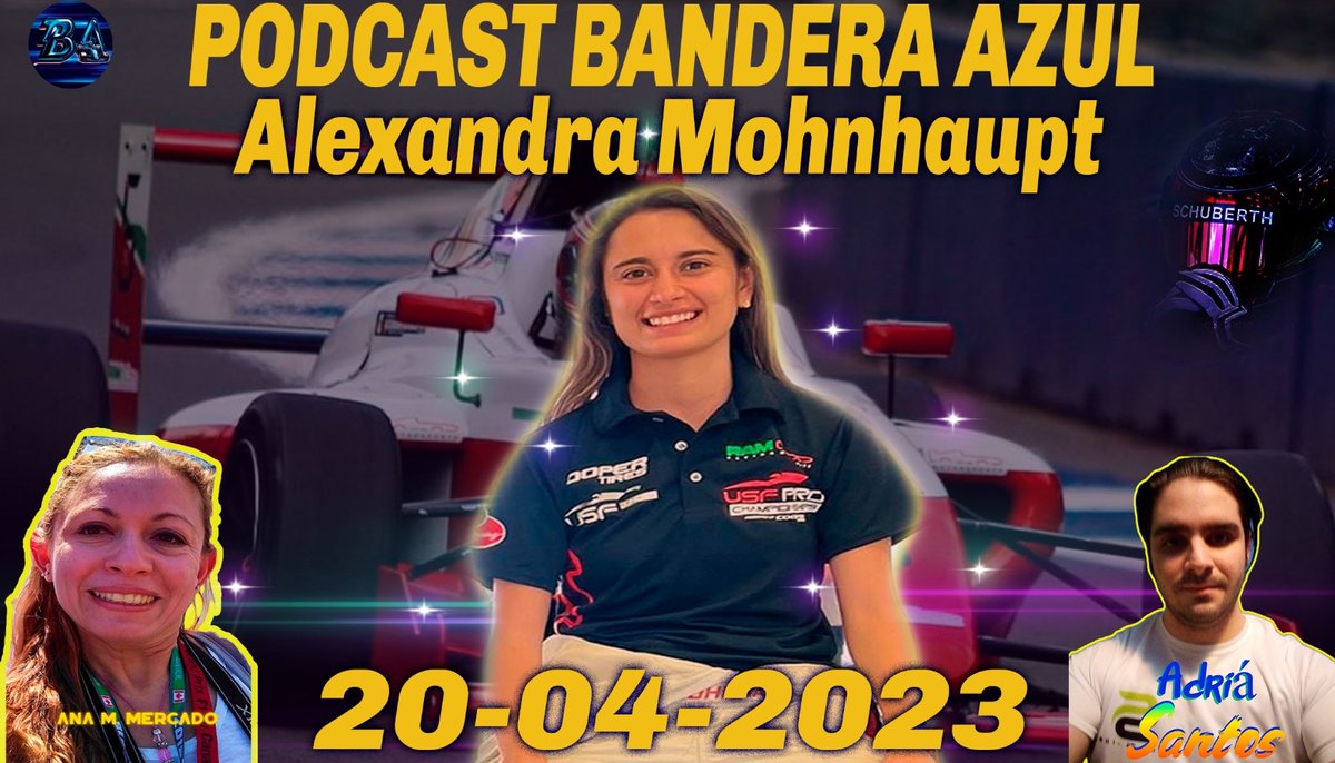 Como todos los jueves a 19h 🇪🇸 🔵 Bandera Azul 🔵 no se lo pierdan que hoy tenemos como  invitada especial a  <a href="/Amohnhaupt1/">Alexandra Mohnhaupt</a> pilot@ 🇲🇽 que corre actualmente en FIAF4Nacam 

👇👇
m.twitch.tv/banderaazulf1/…