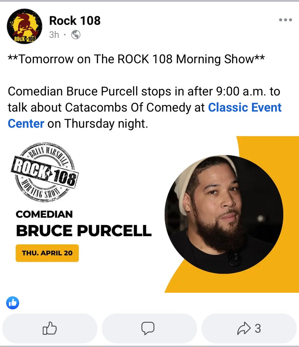 MrBrucePurcell's tweet photo. @CatacombsComedy  tonight  730pm Cedar Rapids 
#comedy #420 #comedyislife
#travelingman https://t.co/Vh38gWwbvH
