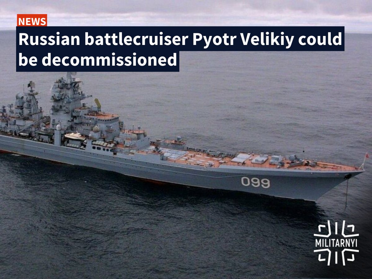 militarnyi's tweet photo. The battlecruiser Pyotr Velikiy can be withdrawn from the operational capacity of the Russian Navy due to the condition of the ship and the excessive cost of repair and modernization
https://t.co/pmnzC9woLJ
#Russia #NAVY #Battlecruiser #PyotrVelikiy #Project1144 https://t.co/rQKX4DZy9a